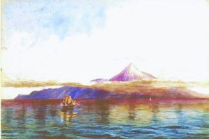 Charles T. Swaine 1893. Teide desde el mar, en la costa norte de Tenerife. Gregorios wanderfamily