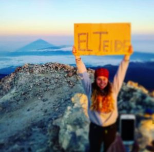 Pico del Teide al amanecer, su sombra proyectada sobre el océano Atlántico, Gregorios wanderfamily Gregorios trekking